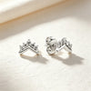 Silver and Compact Star Moon Heart-Shaped Snowflake Zircon Earrings for Women Minimalist Engagement Party Jewelry - Image 28