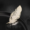 Suyu Copper Micro Inlaid Cubic Zirconia Feather Brooch Women Wedding Jewelry Gift Clothing Accessories - Image 2