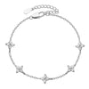 Crystal Four Leaf Flower Bracelet for Women Clasic Gold Color Stainless Steel Zircon Bangle Jewelry Gift - Image 8