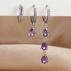 3PCS Multicolor Zircon Water Drop Small Hoop Earrings Set for Women Stainless Steel Pendant Piercing Jewelry - Image 12