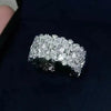 Flower Cube Zirconia Ring Jewelry, European and American Niche Attends Banquet Shining Wedding Accessories - Image 2
