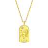 Silver Lucky The Twelve Zodiac Signs Golden Disc Pendant Necklace For Women Jewelry Birthday Gift - Image 17