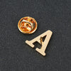 26 English Letter Brooches Gold Color Metal Letter Suit Shirt Collar Lapel Pin Simple Badge Jewelry Clothing Accessories - Image 6