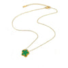 Gold Plated Stainless Steel Necklace Woman Five Leaf Petals Double Sided Necklaces for Women Pendant Flower Clover Jewelry - Image 30
