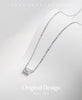 MODIAN 925 Sterling Silver Delicate Emerald Cut Rectangle CZ Pendant Necklace For Women Wedding Party Fine Jewelry Gift