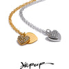 Valentine's Day Gift Inlaid Zirconia Double-Layer Heart Love Pendant Necklace 316L Stainless Steel Romantic Charm Jewelry - Image 1