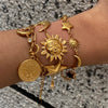 Sunshine Beach Ocean Bracelet Gold Plated Stainless Sun Star Moon Steel Pendant Bracelet Set Women's Jewelry Summer - Image 2