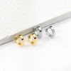Geometric Square Star Heart U Shape Hoop Earrings For Women Men Golden Sliver Color Stainless Steel Retro Piercing - Image 2