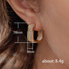 Korean Paved CZ Hoop Earrings for Women Metal Silver Color/Gold Color Simple Versatile Earrings Jewelry - Image 5
