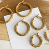 3pair/set Simple Twist Circle Round Hoop Earrings for Women Stainless Steel Huggie Ear Buckle Statement Jewelry - Image 1