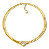 Love Heart Zircon Necklace Bracelet Dubai Cuban Chain Jewelry Set For Women Stainless Steel Gold Color Plated - Image 15