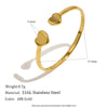 Stainless Steel Dot Diamond Fried Dough Twists Love Open Ring Heart Series Ring Small Round Cake Opening Ring - Image 11