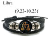 12 Zodiac Signs Leather Bracelet for Men Women Virgo Libra Scorpio Aries Taurus Braided Rope Bracelets Birthday Gift - Image 7