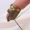 Adjustable Vintage Sewing Thimble, Handmade Non-slip Embroidery Against Ring, Vintage Needle Presser Needle Hoop Finger Holder - Image 1