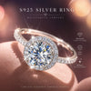 Adjustable Size Rings With Gra Round Diamond For Women Gift Silver Jewelry - Image 2