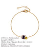 Stainless Steel Colorful Zirconia Bracelet Sparkling Birthstone Bracelets Ladies Jewelry Gifts - Image 15