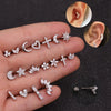 1PC Helix Piercing Stud Earrings For Women Conch Flat Ear Lobe Piercings Cartilage Tragus Stainless Steel Body Jewelry Girl Gift - Image 2