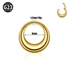 1pcs Titanium Silver&Gold Color Moon Septum Nose Ring Hinged Clicker Nipple Ring Ear Studs Lobe Cartilage Piercing Jewelry - Image 9