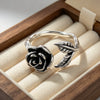 Silver Open Retro Ring For Women Geometric Punk Asymmetric Jewelry Gift - Image 6