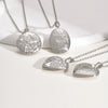 Silver Color Stainless Steel Women Locket Pendant, Openable Heart Pendant Necklaces, Life Tree Floral Collar - Image 6