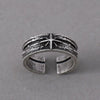 Retro Stary Night Art Ring For Men Silver Color Punk Gothic Adjustable Open Ring Rock Handmade Unisex Jewelry Accessories Gift - Image 1