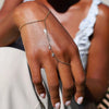 Silver Sparking Hand Chain Bracelets For Women Geometric CZ Eight-pointed Star Bracelets Jewelry - Image 6