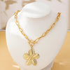 A Women's Pendant Necklace, Vintage Simple Wisteria Flower Necklace, Elegant and Versatile Flower Pendant Necklace, No Box - Image 3