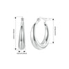 White Gold Plated Hoop Earrings Chunky Earring with Silver Ear Buckles Punk Women Ear Jewelry - Image 7