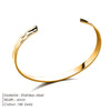 Stainless Steel Polished Design C Shape 6MM Wide Bangle Men Punk Bracelet Couple Jewelry - Image 8