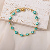 Stainless Steel Evil Eye Bracelet For Women Enamel Round Chain Blue Evil Eye Bead Bracelet Summer Beach Foot Jewelry Gift - Image 39