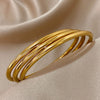 3pcs/set Chic Twist Stainless Steel Wrist Cuff Bangle Bracelet For Women Men Stackable Charms Jewelry Gifts - Image 5