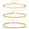 3Pcs Stainless Steel Anklet Set For Women Snake Twisted Rope Chain On Foot Female Summer Beach Ankle Bracelet Jewelry - Image 1