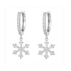 Cute Snowflower Christmas Earring Pave Cubic Zirconia Hoop Earrings for Women Christmas Jewelry - Image 9