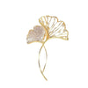 Korean Version Girl Brooch Style Temperament Light Double Ginkgo Leaf Brooch Suit Suit Buckle Accessories Corsage - Image 4