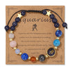 12 Zodiac Signs Stone Bracelet Taurus Cancer Virgo Pisces Charm Bracelets for Women Men Couples Friendship Jewelry Gift - Image 5