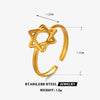Stainless Steel Y2K Celestial Star Open Rings for Women Men Unique Design Gold Silver Color Adjustable Ring Jewelry - Image 21