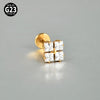 1PC Titanium Zircon Flower Rook Helix Stud Tragus Cartilage Earring Lobe Labret Piercing Jewelry 16G - Image 11