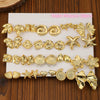4/19PAIRS Lovely Plastic Material With Golden Plated&Different Animals-Shaped Earrings,Starfish,Shell,Flower,Little Bear - Image 11