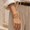 5Pcs Stackable Bracelets Women Stainless Steel Gold Plated Box/Paperclip/Beaded Link Chain Bracelet Jewelry - Image 6