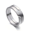 Simple Stainless Steel Couple Ring for Men Women Casual Finger Rings Jewelry Engagement Anniversary Gift - Image 1
