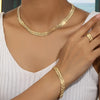 3pcs Set Gold Color Ears of Wheat Necklace Bracelet Ring Set for Women Simple Personality Jewelry Accessories Gift - Image 1