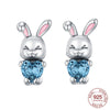 Silver Elegant Sparkling Lucky Clover Hoops Earring For Women Jewelry Simple Colorful Flower Love Gift - Image 29