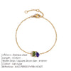 Stainless Steel Colorful Zirconia Bracelet Sparkling Birthstone Bracelets Ladies Jewelry Gifts - Image 9