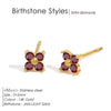 Dainty Flower Stainless Steel Butterfly Stud Earrings for Women Cartilage Ear Ring Cute Zircon Gold Color Clover Jewelry - Image 13