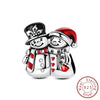 Silver Charms Beads Winter Snowflake Snowman Igloo Penguin Pendant Fit Bracelet Charms Women Jewelry Gift - Image 11