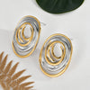 Haiyufly Irregular Geometric Line Earrings for Women Stainless Steel Jewelry Stud Earrings Birthday Gift - Image 2