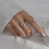 Silver Sweet Romantic Zircon Open Branch Small Leaf Adjustable Ring for Women Korean Wedding Party Jewelry - Image 7