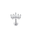 Flower Cluster Cartilage Piercing Stud with Clear Stone Accents - Image 11