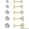 Stainless Steel Flat-Back Cartilage Stud Set with Multiple Designs - Image 4