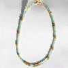 The Small Fresh Green Stone Beaded Necklace Copper Alloy Bigeville Eye Pendant Decoration Women Gilrs Birthday Gift - Image 14